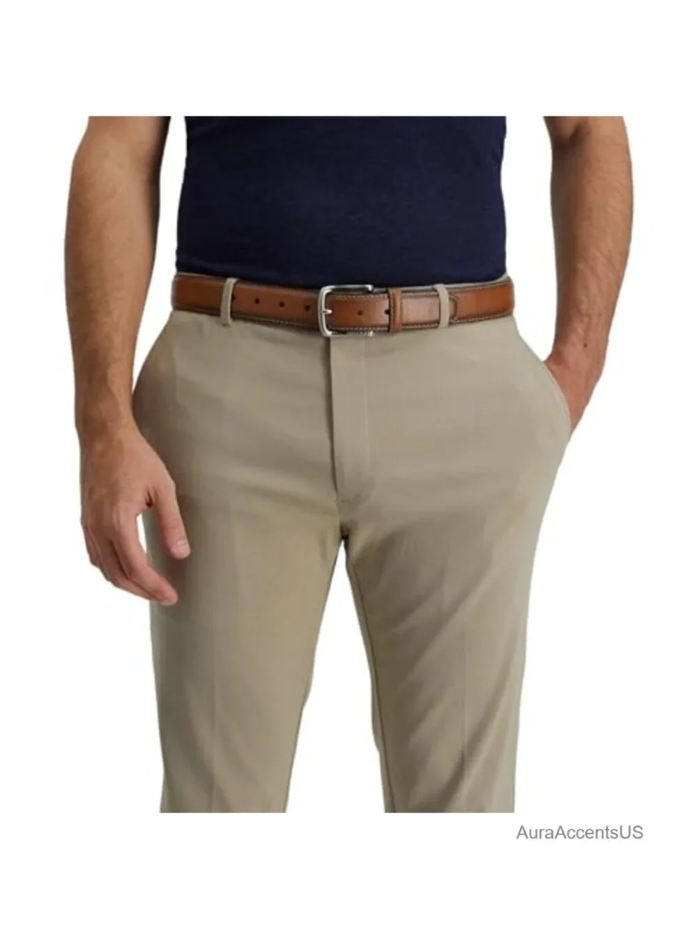 Men's Semi-Dress Reversible Leather Belt Classic Everyday Style